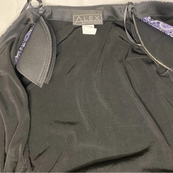 Alex Evenings Floral Sparkle Dress 2 Piece Purple Gown Sz 10 Mother Of The Bride - Picture 15 of 15